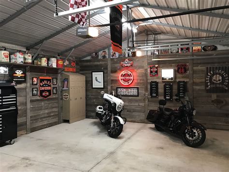 Man Cave Harley Davidson Garage Ideas Garage Layout Ideas