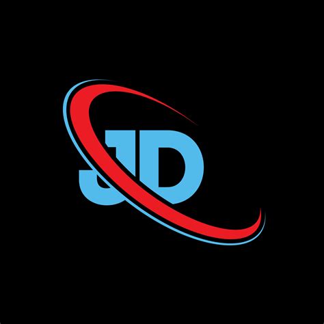 Logotipo Jd Diseño Jd Letra Jd Azul Y Roja Diseño Del Logotipo De La