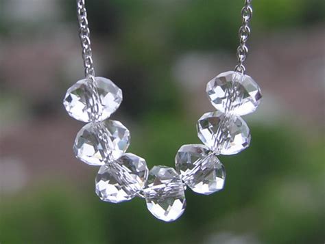 carrie diamond necklace swarovski clear crystal necklace sex etsy