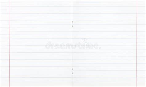 Narrow Lined Double Page Spread With Red Margin Stock Images Image