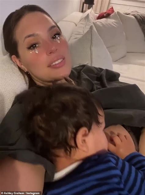 Ashley Graham Shares Clip Of Herself Breastfeeding 10 Month Old Son Isaac On Instagram Stories
