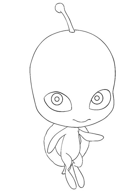 Tikki Kwami Miraculous Ladybug Coloring Page Artofit