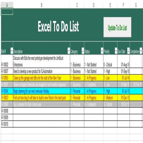 To Do List Excel Task List Templates