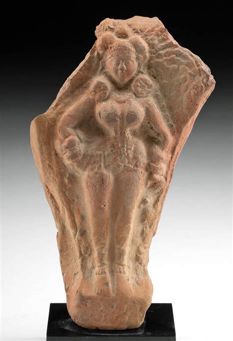 at auction indian shunga terracotta votive plaque of yakshi