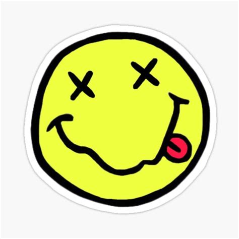 Dead Smiley Face With Tongue Out Sticker By Iapirozzi Redbubble