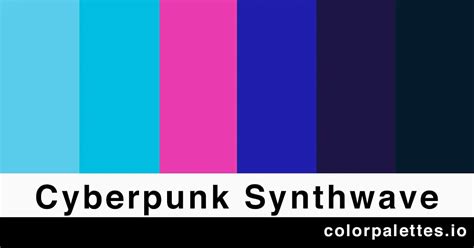Cyberpunk Synthwave Color Palette Color Palettes