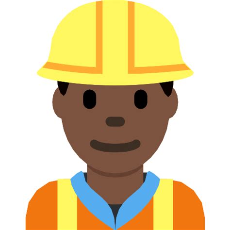 Man Construction Worker Dark Skin Tone Vector Svg Icon Png Repo Free
