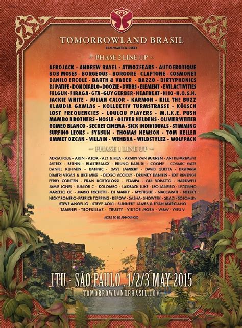 Line Up Tomorrowland Brasil Fae Kittie