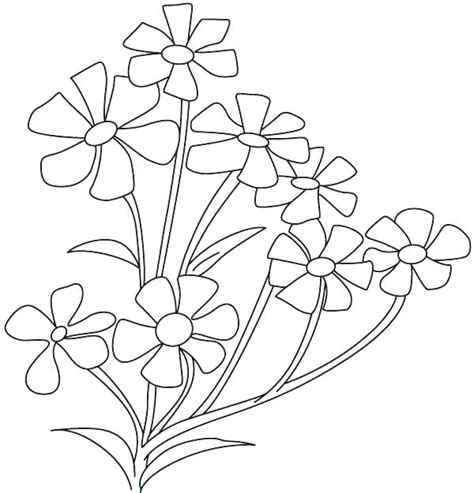 Small Flower Coloring Pages At Free Printable
