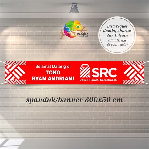Size 300x50 Cm, Spanduk Banner Toko SRC | Lazada Indonesia
