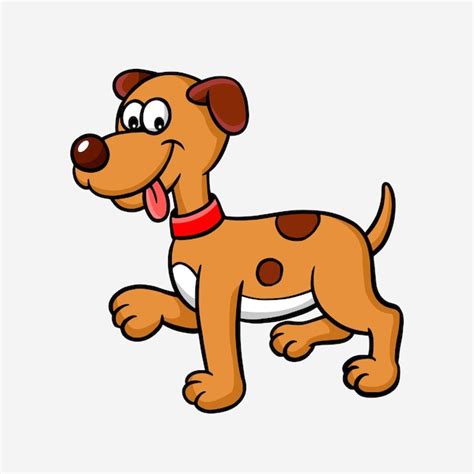Ilustração De Personagem De Desenho Animado De Cachorro Animal Vetor