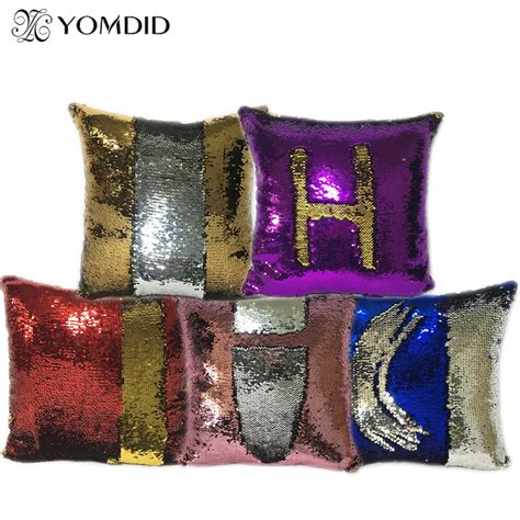 Reversible Sequin Mermaid Sequin Cushion Cover Magical Color Changing