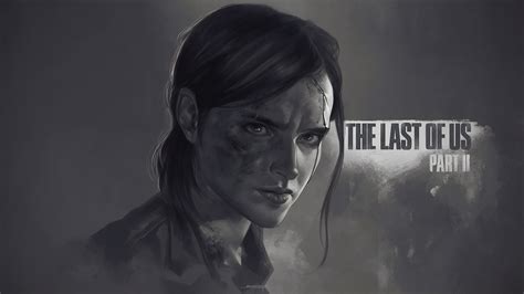 1920x1080 Ellie The Last Of Us Part 2 Monochrome Poster 4k Laptop Full