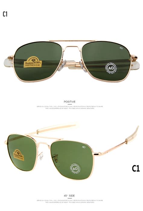 Brand New Army Military Ao Sunglasses Men American Optical Aviator Lens 12k Gold James Bond