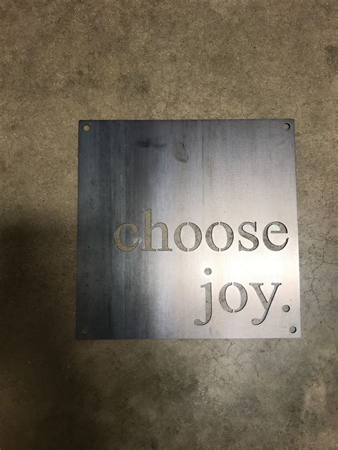 Choose Joy Metal Sign Steel Wall Art Studio 29 Eleven