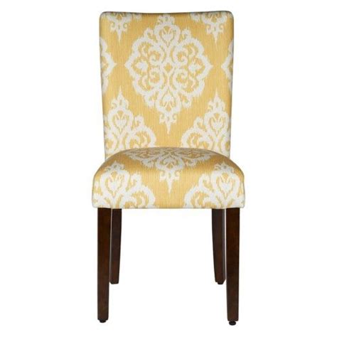 View hera dining chair in other colours here. Set of 2 Parson Dining Chair Wood/Damask Yellow - HomePop | Wood chair, Outdoor dining chair ...