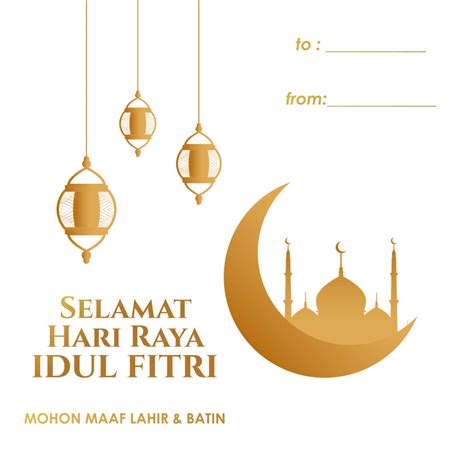 24 Pcs Kartu Ucapan Lebaran Idul Fitri Greeting Card Eid Mubarak