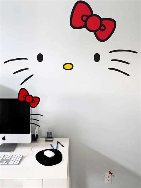 Famous Feline Furnishing Stickers Hello Kitty Wall Decals