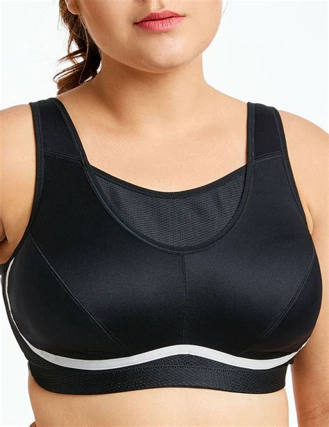 Women Plus Size High Impact No Bounce Full Coverage Wire Free Sports