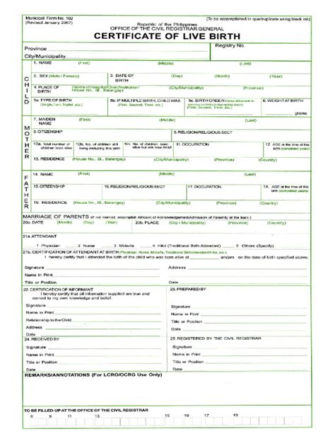 Birth Certificate Blank Pdf 2007 2024 Form Fill Out And Sign