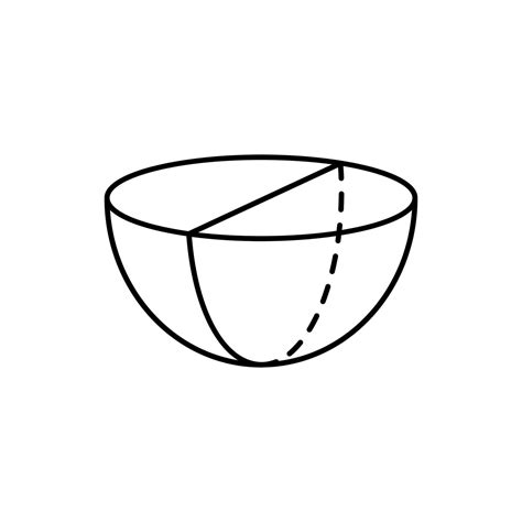 Geometric Shapes Half Sphere Vector Icon Illustration 23041001 Vector