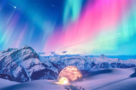2560x1700 Snow Winter Iceland Aurora Northern Lights Chromebook Pixel