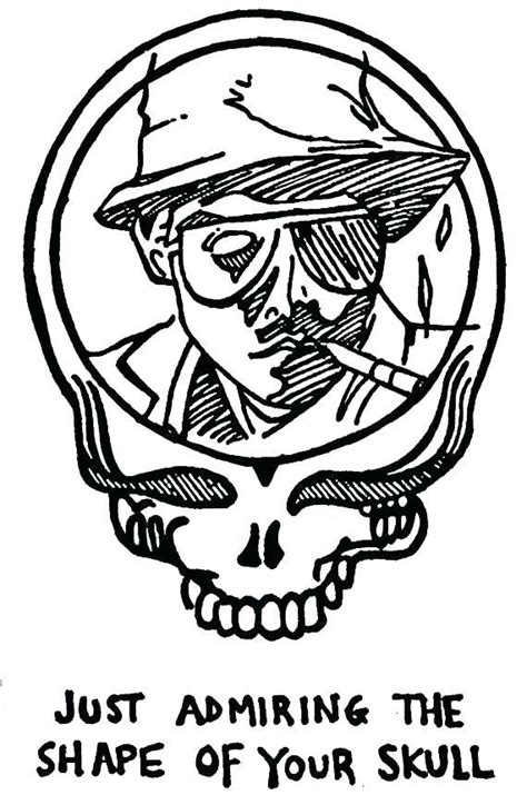 Grateful Dead Steal Your Face Sketch Coloring Page