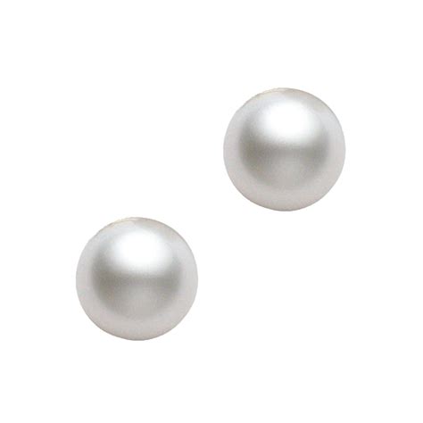 Mikimoto Akoya Cultured Pearl Earrings 8mm Aaa 18k Pes 805 W Ben