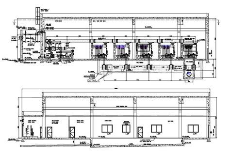 Industrial Layout Plan With Elevation Design Cadbull