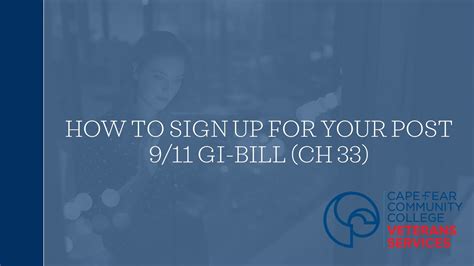 How To Apply For Chapter 33 Post 911 Gi® Bill Benefits Youtube