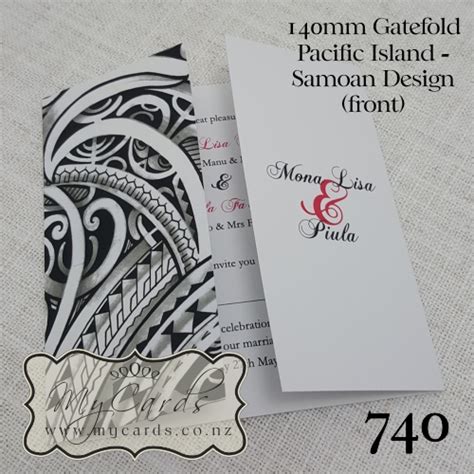 Pacific Island Samoan Wedding Invitation Design 740 Mycards Akld