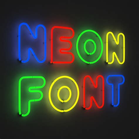 3d Neon Font