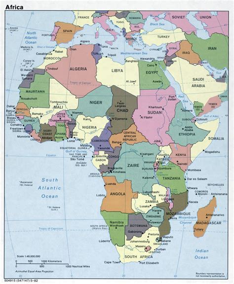 All maps, graphics, flags, photos and original descriptions © 2021 worldatlas.com. Large detailed political map of Africa with capitals and major cities - 1982 | Vidiani.com ...