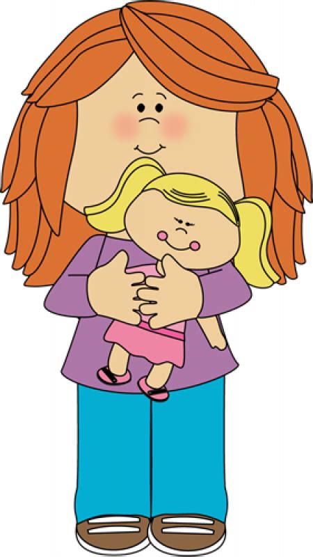 Download Para Doll Clipart Png Stock Little Girl Holding A Doll Girl