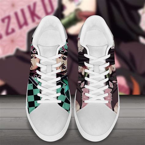Tanjiro And Nezuko Skate Sneakers Custom Demon Slayer Anime Shoes