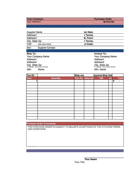 Purchase Order Template Word Excel Templates Excel Templates Gambaran