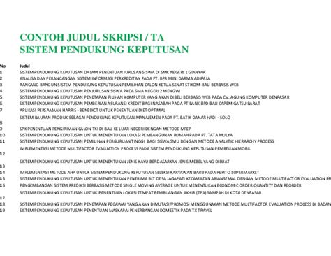 Keharusan dalam halaman sampul skripsi adalah judul skripsi, tujuan skripsi (persyaratan untuk halaman pengesahan mencantumkan judul skripsi, nama dan nomor lnduk mahasiswa, fakultas. 😍 Judul skripsi olahraga futsal. Contoh Skripsi 2017. 2019-02-23