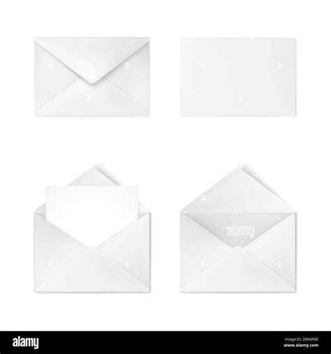 Realistic White Envelope Business Mail Corporate Identity Envelope