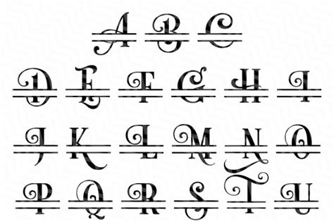 Free Split Letters A Z Svg Alphabet Letters A Z Crafter File Free