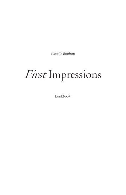 First Impressions