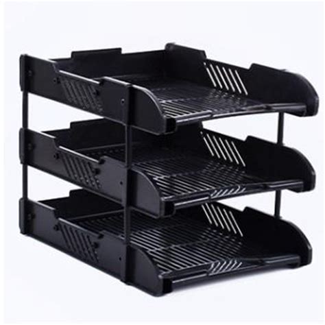 Adjustable 3 Layersa4 Document File Tray Rack File Shelf E Paper File