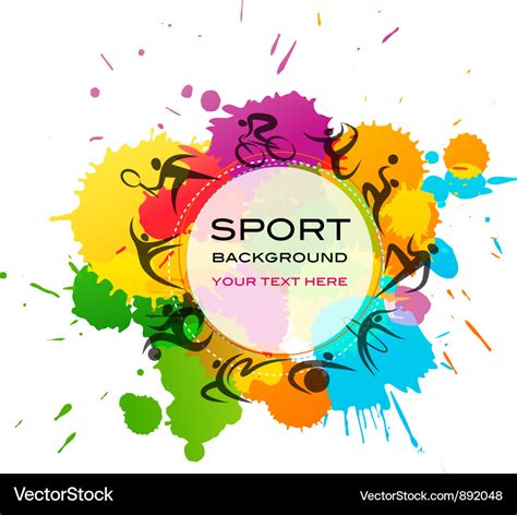 Sport Background Colorful Royalty Free Vector Image