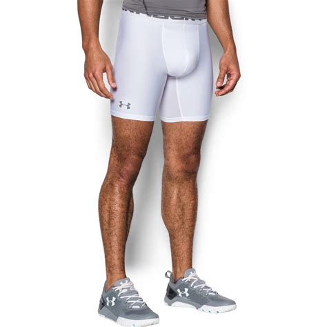 Lyst Under Armour Men S Heatgear Armour Compression Shorts W Cup In White For Men