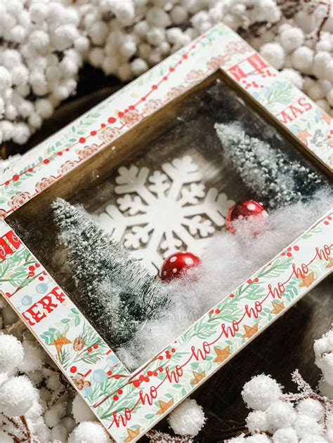 diy Christmas scene shadow box - Re-Fabbed