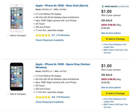 Best Buy Discounts Iphone 6s To 100 With Sprint Or Verizon Contract