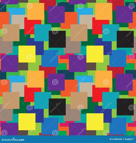 Color Square Vector Pattern Stock Vector Image 61805635