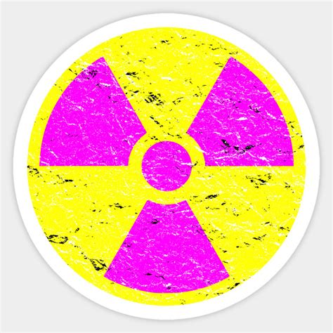Magenta Trefoil Radiation Hazard Symbol Radiologist Sticker