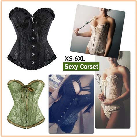 Buy Black Boned Corselet Gothic Clothing Lace Up Steampunk Overbust Corset