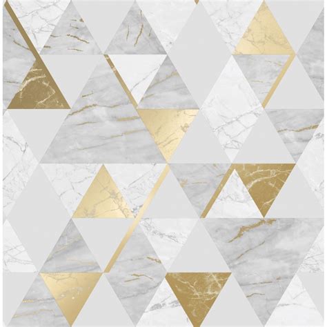 House Of Alice Onyx Marble Metallic Wallpaper White Gold