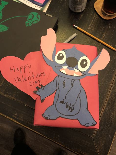 Disney Stitch Valentine Card Box Valentines Cards Stitch Disney